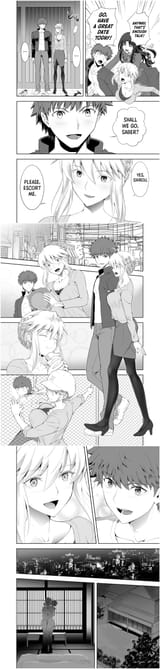Saber Lancer and Shirou Date