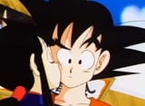 Chichi kisses Goku