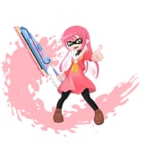 Inkling Hina with a Splatana