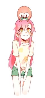 Rowlet-on-head adorable