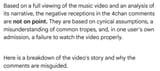 are the comments on point?