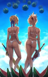 __artoria_pendragon_mordred_mordred_mordred_artoria_pendragon_and_1_more_fate_and_1_more_drawn_by_tonee__5bed426e032581c8aa6135e78060038f
