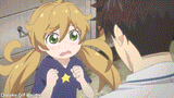 Omake Gif Anime - Amaama to Inazuma - Episode 9 - Tsumugi Angry Pout