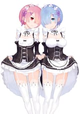 __rem_and_ram_re_zero_kara_hajimeru_isekai_seikatsu_drawn_by_okazaki_takeshi__2f7b1f4203219821ce8dd0d40cc641c0