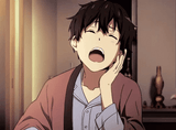some kyoani guy yawning