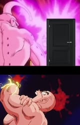 super buu conjures a door