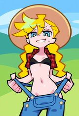 (in the style of Panty &amp; Stocking with Garterbelt + Style_Parody), outdoors ran s-3742221180