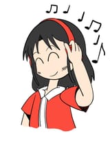 wako listening to music drawing