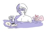 Jin and Pair Charms bath time