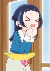 nana embarrassed due to her banana belly