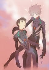 __ikari_shinji_and_nagisa_kaworu_neon_genesis_evangelion_and_2_more_drawn_by_honda_takeshi__2ebb878ccfc7f4a51486f76bfc6b01a2