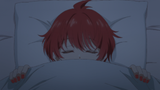 yuu sleeping red nails