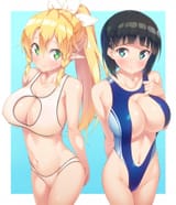 __leafa_and_kirigaya_suguha_sword_art_online_drawn_by_ichi_makoto__6bdfb04a560395f0692222200b12ce35