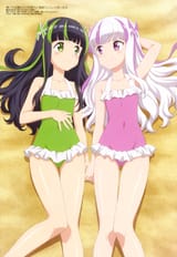 yande.re 614188 honda_hiroyuki itai_no_wa_iya_nano_de_bougyoryoku_ni_kyokufuri_shitai_to_omoimasu. mai_(bofuri) swimsuits yui_(bofuri) yuri