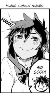 smug tomboy noises