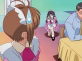 Tomoyo on one knee