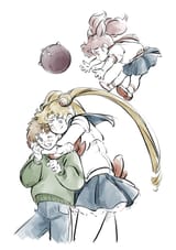 __tsukino_usagi_sailor_moon_chibi_usa_luna_p_and_tsukino_shingo_bishoujo_senshi_sailor_moon_drawn_by_mercuri0ff__6072bd15d30417a619dae2306190d8aa