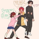 Okarun, Momo &amp; Jiji ☆