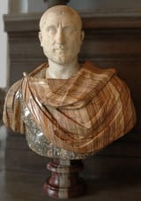 Bust of a man_ (Gordian II_) Rome, Capitoline Museums, Palazzo Nuovo, Hall of the Emperors (Roma, Musei capitolini, Palazzo Nuovo, Sala degli imperatori)