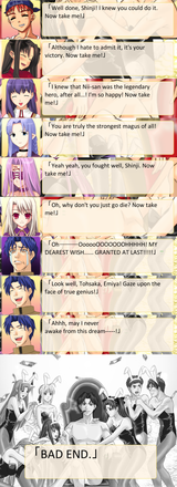 Fate Hollow Ataraxia - Hanafuda_Extra - Shinji ED - Shinji achieves his dearest wish