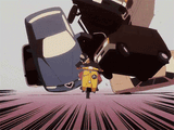 yellow vespa