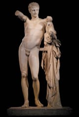 Hermes-marble-statue-Infant-Dionysus-Praxiteles-Greece-330-bce