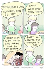 opposite of art