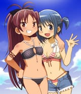 __miki_sayaka_and_sakura_kyoko_mahou_shoujo_madoka_magica_and_1_more_drawn_by_onomekaman__72728124010e715d7f27087af1851367