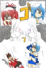 __miki_sayaka_and_sakura_kyoko_mahou_shoujo_madoka_magica_drawn_by_mukaiyuu_05deruta__cbf8d491170bf079eb19d9c422359385