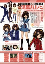 Haruhi Suzumiya design sheet