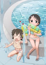 Miria and Chie water fight