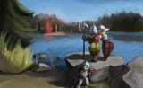 @cranihum goblins overlooking lake