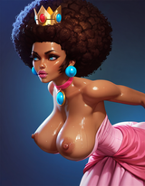 black peach afro nude 4