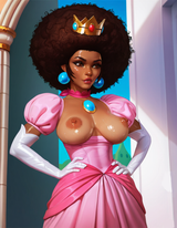 black peach afro nude 5