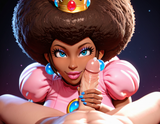 black peach afro handjob