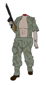 Rolande the headless thompson gunner