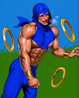 00178-2744237144-A manly sonic cries out in pain, gold rings, muscular, abs, pecs, manly jaw, ahegao, SL1Pplus, hijab, green grassy field backgr