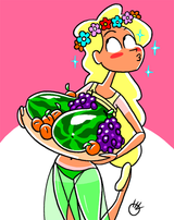 oviidraws_fruit platter girl