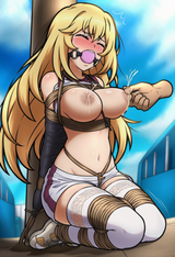 magnolia-baillon, ball gagged, nsfw, 1girl, shokuhou misaki (anime), toaru kagak s-1225445068_3