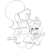 105097 - artist_dunnhier ass_grab crossdressing crossovers guy_hamdon marco_diaz presenting shezow star_vs._the_forces_of_evil
