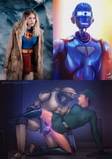 supergirl and robot