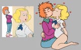 sandra kissing alice