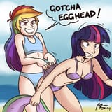 20_45_05_13_21918__safe_twilight_sparkle_rainbow_dash_humanized_artist_megasweet_beach_bikini_wedgie