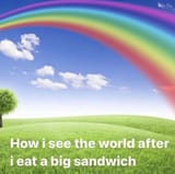 how_i_see_the_world_after_i_eat_a_big_sandwich_rainbow_field_blue_sky