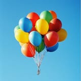 colorful-balloons-flying-stockcake