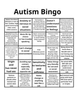 autism bingo