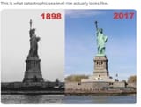 rising sea levels lady liberty