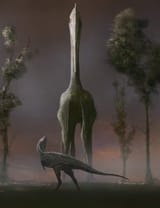 Joven T.rex y Quetzalcoatlus DE MARK WITTON
