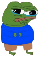 very sad helper pepe
