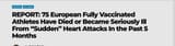 covid european athletes vaccinated die from heart attacks in 5 months
